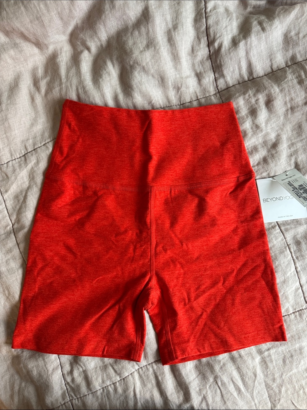 Beyond Yoga Sculpt High-Waist Red Bike Shorts